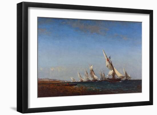 Rentrée des pêcheurs à Martigues-Ziem Félix-Framed Giclee Print