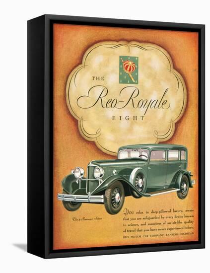 Reo Royale, Magazine Advertisement, USA, 1931-null-Framed Stretched Canvas
