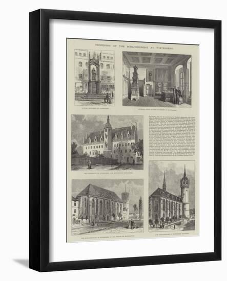 Reopening of the Schlosskirche at Wittenberg-null-Framed Giclee Print