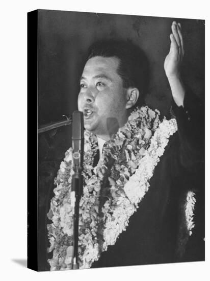 Rep. Daniel K. Inouye During Campaign for House of Representatives-Ralph Crane-Stretched Canvas