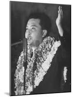 Rep. Daniel K. Inouye During Campaign for House of Representatives-Ralph Crane-Mounted Photographic Print