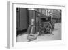Repairing a British Lorry, Meaux, 1914-Jacques Moreau-Framed Photographic Print