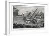 Repairs Being Carried out on Cook's Ship the Endeavour-null-Framed Art Print