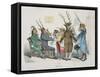 Repas de Corps, Caricature from Les Metamorphoses du Jour Series, Reprinted in 1854-Grandville-Framed Stretched Canvas