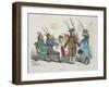 Repas de Corps, Caricature from Les Metamorphoses du Jour Series, Reprinted in 1854-Grandville-Framed Giclee Print