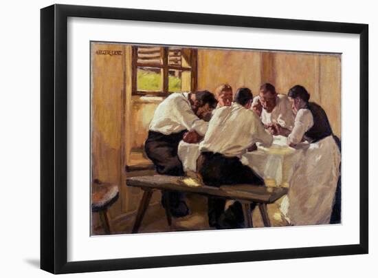 Repas, La Soupe (Version 2) (Lunch (The Soup, Version Ii) Peinture De Albin Egger Lienz (1868-1926)-Albin Egger-lienz-Framed Giclee Print