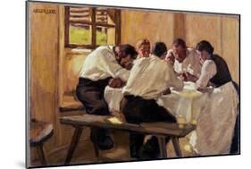 Repas, La Soupe (Version 2) (Lunch (The Soup, Version Ii) Peinture De Albin Egger Lienz (1868-1926)-Albin Egger-lienz-Mounted Giclee Print