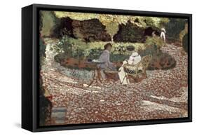 Repast in a Garden-Edouard Vuillard-Framed Stretched Canvas