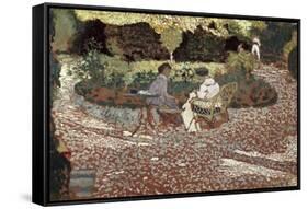 Repast in a Garden-Edouard Vuillard-Framed Stretched Canvas