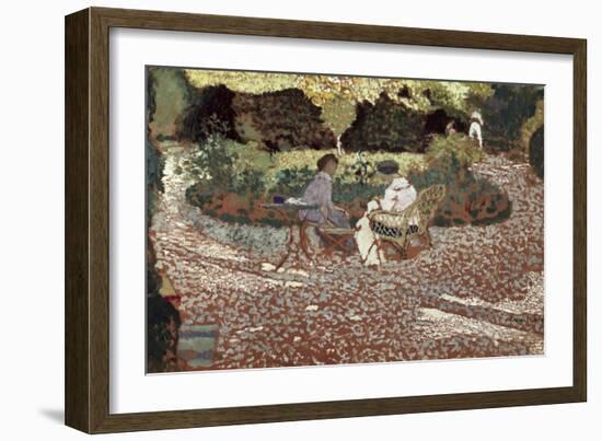 Repast in a Garden-Edouard Vuillard-Framed Art Print