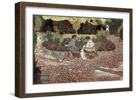 Repast in a Garden-Edouard Vuillard-Framed Art Print