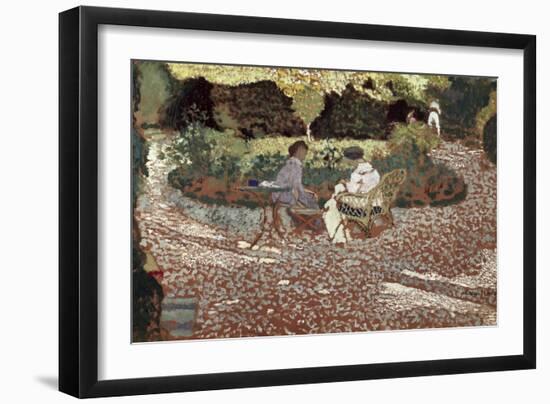 Repast in a Garden-Edouard Vuillard-Framed Art Print