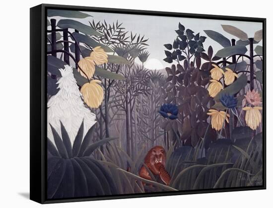 Repast of the Lion-Henri Rousseau-Framed Stretched Canvas