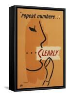 Repeat Numbers Clearly-Tom Eckersley-Framed Stretched Canvas