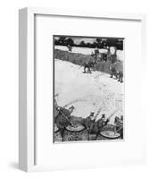 Repelling a Flu Assault by Heath Robinson-null-Framed Art Print