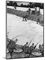 Repelling a Flu Assault by Heath Robinson-null-Mounted Art Print