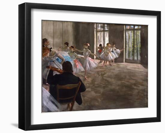 Repetition au Foyer, c.1875-Edgar Degas-Framed Giclee Print