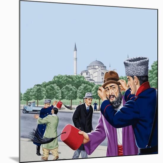 Replacing the Traditional Fez in Turkey-John Keay-Mounted Giclee Print