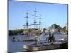 Replica Dutch East Indiaman at Scheepvaart Museum, Amsterdam, Netherlands-Peter Thompson-Mounted Photographic Print