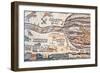 Replica Of Antique Madaba Map Of Holy Land-vvoevale-Framed Art Print