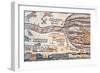 Replica Of Antique Madaba Map Of Holy Land-vvoevale-Framed Art Print