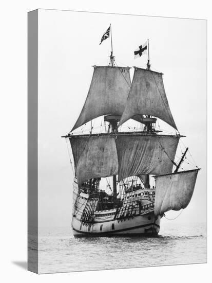 Replica of Mayflower Sailing-null-Stretched Canvas