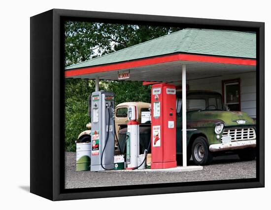 Replica of Old Texaco Station near St. John, Washington, USA-Charles Sleicher-Framed Stretched Canvas