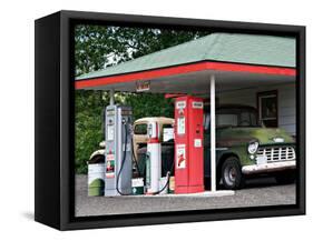 Replica of Old Texaco Station near St. John, Washington, USA-Charles Sleicher-Framed Stretched Canvas