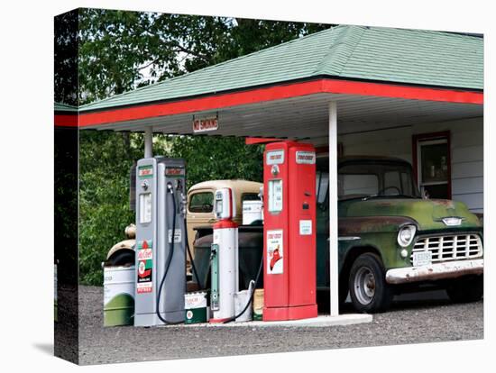 Replica of Old Texaco Station near St. John, Washington, USA-Charles Sleicher-Stretched Canvas