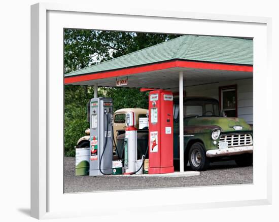 Replica of Old Texaco Station near St. John, Washington, USA-Charles Sleicher-Framed Photographic Print