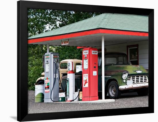 Replica of Old Texaco Station near St. John, Washington, USA-Charles Sleicher-Framed Photographic Print