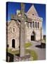 Replica of St. John's Cross Stands Proudly in Front of Iona Abbey, Isle of Iona, Scotland-Patrick Dieudonne-Stretched Canvas