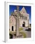 Replica of St. John's Cross Stands Proudly in Front of Iona Abbey, Isle of Iona, Scotland-Patrick Dieudonne-Framed Photographic Print