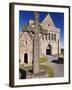 Replica of St. John's Cross Stands Proudly in Front of Iona Abbey, Isle of Iona, Scotland-Patrick Dieudonne-Framed Photographic Print