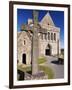 Replica of St. John's Cross Stands Proudly in Front of Iona Abbey, Isle of Iona, Scotland-Patrick Dieudonne-Framed Photographic Print