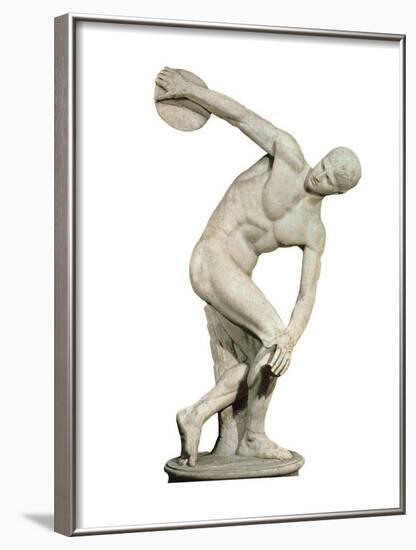 Replica of the Discobolus of Myron-null-Framed Art Print