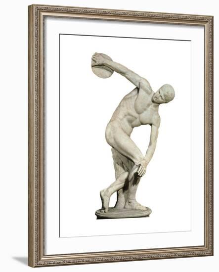 Replica of the Discobolus of Myron-null-Framed Art Print