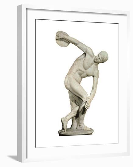 Replica of the Discobolus of Myron-null-Framed Art Print