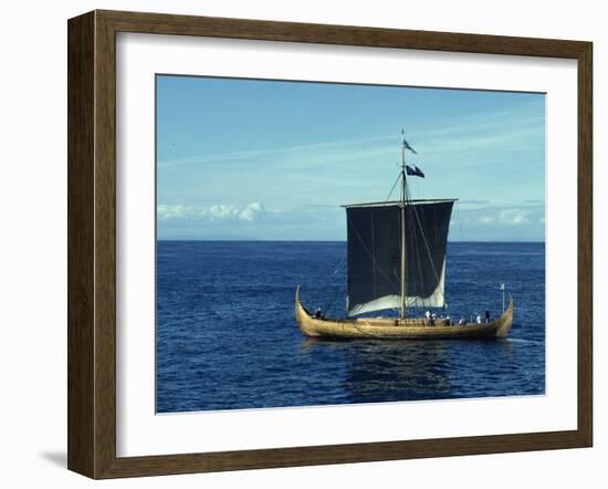 Replica of the Gokstad Viking Ship, Norway, Scandinavia, Europe-Lomax David-Framed Photographic Print