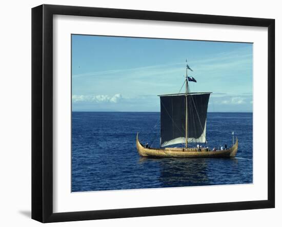 Replica of the Gokstad Viking Ship, Norway, Scandinavia, Europe-Lomax David-Framed Photographic Print