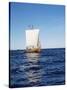 Replica of the Viking Oseberg Ship, Haholmen, West Norway, Norway, Scandinavia-David Lomax-Stretched Canvas