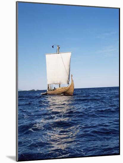 Replica of the Viking Oseberg Ship, Haholmen, West Norway, Norway, Scandinavia-David Lomax-Mounted Photographic Print