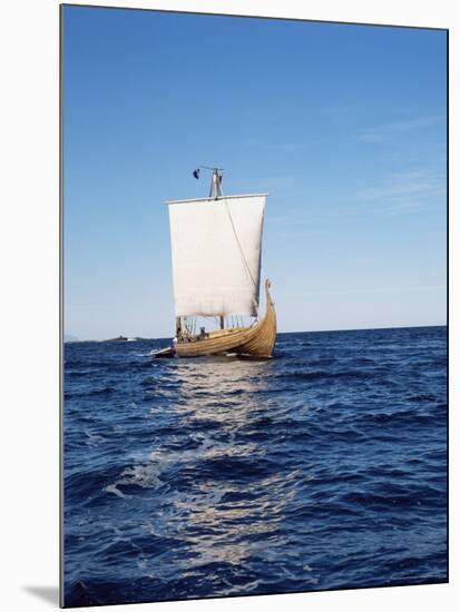 Replica of the Viking Oseberg Ship, Haholmen, West Norway, Norway, Scandinavia-David Lomax-Mounted Photographic Print