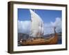 Replica, Oseberg, Viking Ship, West Norway, Norway, Scandinavia-David Lomax-Framed Photographic Print