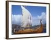 Replica, Oseberg, Viking Ship, West Norway, Norway, Scandinavia-David Lomax-Framed Photographic Print