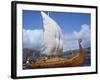 Replica, Oseberg, Viking Ship, West Norway, Norway, Scandinavia-David Lomax-Framed Photographic Print