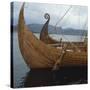 Replica Viking Ships, Oseberg and Gaia, Haholmen, West Norway, Norway, Scandinavia, Europe-David Lomax-Stretched Canvas