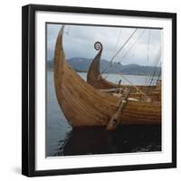 Replica Viking Ships, Oseberg and Gaia, Haholmen, West Norway, Norway, Scandinavia, Europe-David Lomax-Framed Photographic Print