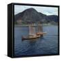 Replica Viking Ships, Oseberg and Gaia, Near Ulstenvik, Norway, Scandinavia, Europe-David Lomax-Framed Stretched Canvas