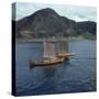 Replica Viking Ships, Oseberg and Gaia, Near Ulstenvik, Norway, Scandinavia, Europe-David Lomax-Stretched Canvas